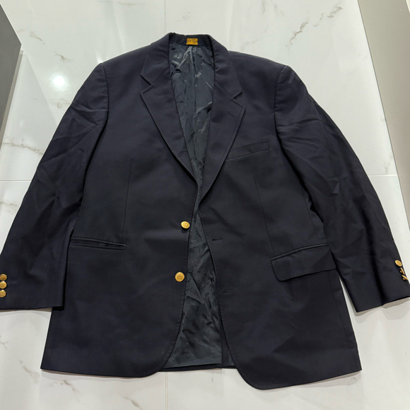 Brooks Brothers Brooksease Blazer Two-Button Gold Accents 41R